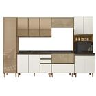 Armário De Cozinha Modulado 6 Peças Vidro Reflecta Carvalho O