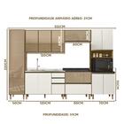 Armário De Cozinha Modulado 6 Peças Vidro Reflecta Carvalho O