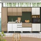 Armário De Cozinha Modulado 6 Peças Vidro Reflecta Carvalho O