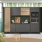 Armário De Cozinha Modulado 7 Peças Vidro Reflecta Amêndoa Ch