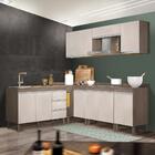 Armário De Cozinha Modulado 8 Peças 11 Portas 3 Gavetas Malbe