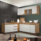 Armário De Cozinha Modulado 8 Peças 11 Portas 3 Gavetas Natur