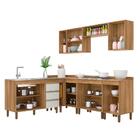 Armário De Cozinha Modulado 8 Peças 11 Portas 3 Gavetas Natur