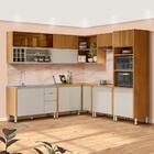 Armário De Cozinha Modulado 9 Peças Aéreo Com Vidro Reflecta