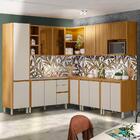 Armário De Cozinha Modulado 9 Peças Aéreo Ripado Nature Off W
