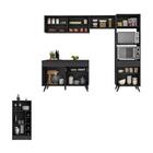 Armário De Cozinha Modulado Com Bancada Americana Multimóveis