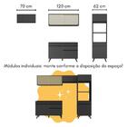 Armário De Cozinha Modulado Com Bancada Americana Multimóveis