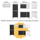 Armário De Cozinha Modulado Com Bancada Americana Xangai Mult