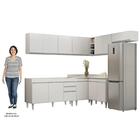 Armário De Cozinha Modulado De Canto 7 Peças Cp22 Balcão Sem