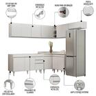 Armário De Cozinha Modulado De Canto 7 Peças Cp22 Balcão Sem