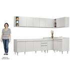 Armário De Cozinha Modulado De Canto 7 Peças Cp34 Balcão Sem