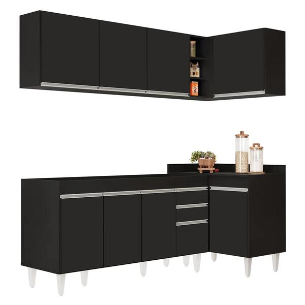 Armário De Cozinha Modulado De Canto Esquerdo 4 Peças Cp49 Ba