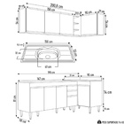 Armário De Cozinha Modulado De Canto Esquerdo 4 Peças Cp51 Co