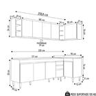 Armário De Cozinha Modulado De Canto Esquerdo 5 Peças Cp52 Ba