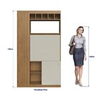 Armário De Cozinha Multifuncional Smart  Naturalle/cristalo