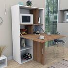 Armário De Cozinha Multifuncional Urban Branco E Castanho