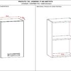 Armário De Cozinha Multiuso Aéreo 1 Porta 40cm Amestista Kits
