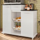 Armário De Cozinha Multiuso Bianca 2 Portas 1 Gaveta Branco -