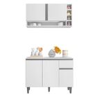 Armário De Cozinha Multiuso Com Tampo Mirella Branco