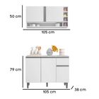 Armário De Cozinha Multiuso Com Tampo Mirella Branco