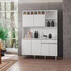 Armário De Cozinha Multiuso Compacta Com Tampo Carol Branco