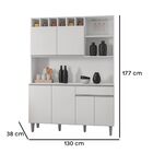 Armário De Cozinha Multiuso Compacta Com Tampo Carol Branco