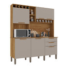 Armário De Cozinha New Topazio 6 Portas 2 Gavetas Salleto