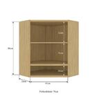 Armário De Cozinha Oblíquo 2 Portas Paris Casamia - Louro Fre