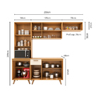 Armario De Cozinha Olinda Com  7 Portas