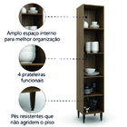 Armário De Cozinha Paneleiro 2 Portas Nogal/branco Paris Batr