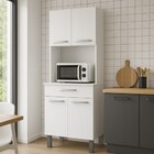 Armário De Cozinha Paneleiro 4 Portas 1 Gaveta Balli Branco