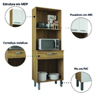 Armário De Cozinha Paneleiro 4 Portas 1 Gaveta Balli Freijo/B