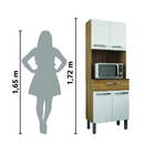 Armário De Cozinha Paneleiro 4 Portas 1 Gaveta Balli Freijo/B