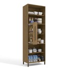 Armário De Cozinha Paneleiro 80cm Com Porta Temperos H730 Áur