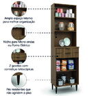 Armário De Cozinha Paneleiro Com Nicho Para Micro-ondas 4 Por