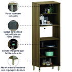 Armário De Cozinha Paneleiro Com Nicho Para Micro Ondas 4 Por