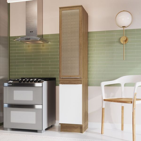 Armário De Cozinha Paneleiro Com Tela Palinha 40cm 2 Portas C