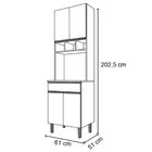 Armário De Cozinha Paneleiro Duplo Com Adega Andréia Branco