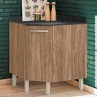 Armário De Cozinha Para Canto 74,8 Cm Loá 1 Porta Carvalho Rú