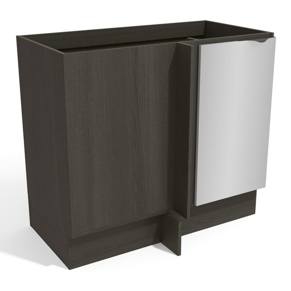 Armário De Cozinha Para Canto 98 Cm Nox 1 Porta H768 Onix/ste