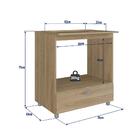 Armário De Cozinha Para Cooktop 1 Gaveta Oak - Completa Móveis