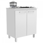 Armário De Cozinha Para Cooktop 5 Bocas 2 Portas Branco - Jca
