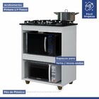 Armário De Cozinha Para Cooktop 5 Bocas Turim Branco - Kaiki