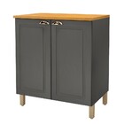 Armário De Cozinha Para Cooktop 80 Cm 2 Portas Chumbo - Indék