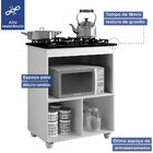 Armário De Cozinha Para Cooktop Salvia 1 Porta Nature/off Whi