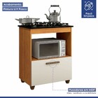 Armário De Cozinha Para Cooktop Salvia 1 Porta Nature/off Whi