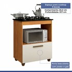 Armário De Cozinha Para Cooktop Salvia 1 Porta Nature/off Whi