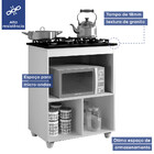 Armário De Cozinha Para Cooktop Salvia 1 Porta Nature/off Whi