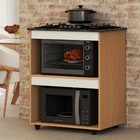 Armário De Cozinha Para Cooktop São Paulo Nature/off White -