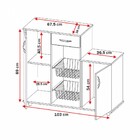 Armário De Cozinha Para Forno Com Fruteira 2 Portas 1 Gaveta